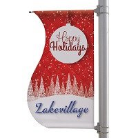 Holiday pole banner 